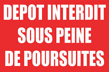 Panneau dépôt interdit d'occasion  Marennes