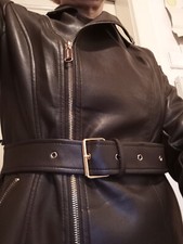 Kunstlederjacke damen schokobr gebraucht kaufen  Bad Neustadt-Umland