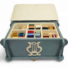 Sewing box wooden for sale  SEAFORD