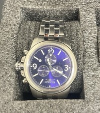 Invicta Specialty 45mm relógio masculino mostrador azul trinito cronógrafo suíço 10055 sem caixa, usado comprar usado  Enviando para Brazil