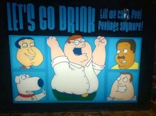 Caixa de luz iluminada Family Guy - "Let's Go Drink Till We Can't Feelings", usado comprar usado  Enviando para Brazil