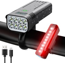 Luz Bicicleta, Alta Lúmenes Super Brillante Bicicleta Lite, 6+4 Modos USB Recargable segunda mano  Embacar hacia Mexico