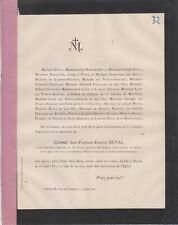 1881 death announcement d'occasion  Expédié en Belgium