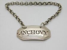 Etiqueta antiga de garrafa de molho 'anchova' prata esterlina George III c1790 Londres, usado comprar usado  Enviando para Brazil