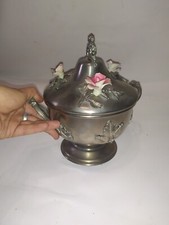 Centrotavola peltro metalars usato  Torino
