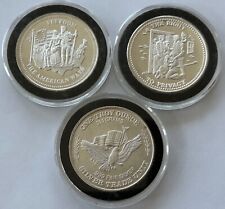 Lote de três rodadas de prata vintage de 1 onça em cápsulas. comprar usado  Enviando para Brazil