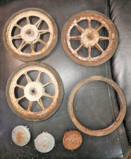 3 rodas de carroça vintage 6" South Bend bebê, carrinho de bonecas comprar usado  Enviando para Brazil