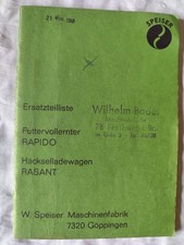 Speiser futtervollernter rapid gebraucht kaufen  Spraitbach