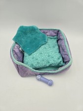 Boneca American Girl cama de cachorro azul roxo com brinquedo de osso e cobertor extra comprar usado  Enviando para Brazil