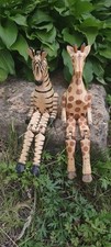 Prateleira Zebra e Girafa Sitter Articulada Artesanal Arte Folclórica de Madeira Primitiva ~ 13” comprar usado  Enviando para Brazil