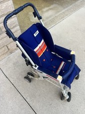 Carrinho de bebê vintage anos 80 damasco Japão listras azuis alça reversível comprar usado  Enviando para Brazil