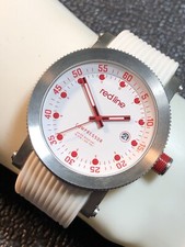 Usado, Relógio masculino Redline Compressor aço inoxidável WR100M mostrador branco e vermelho nova bateria comprar usado  Enviando para Brazil