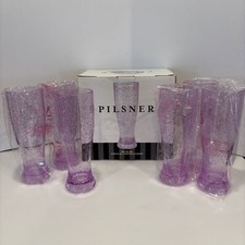 Conjunto de copos de cerveja Pilsner/6 litros acrílico roxo 22 oz Tiki Party SWC Drinkware novo na caixa comprar usado  Enviando para Brazil