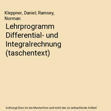 Lehrprogramm differential inte gebraucht kaufen  Trebbin