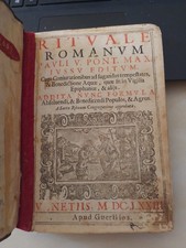 Rituale romanum pauli usato  Palermo