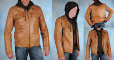 Lederjacke herren beige gebraucht kaufen  Meerane