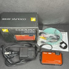Câmera Digital Nikon Coolpix AW100 16MP com Acessórios - Laranja - Testada, Funcionando comprar usado Câmera Digital Nikon Coolpix AW100 16MP com Acessórios - Laranja - Testada, Funcionando comprar usado  Enviando para Brazil