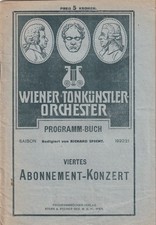 Concert programme 1921 d'occasion  Expédié en Belgium