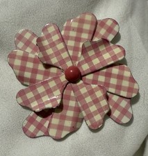 Pink gingham enamel for sale  Moneta