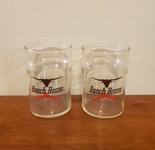 Conjunto de 2 copos vintage Ranch House restaurante local Texas Longhorn RARO comprar usado  Enviando para Brazil