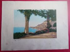 Gravure aquatinte signee d'occasion  Le Portel