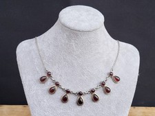 Hallmarked silver garnet for sale  GREAT YARMOUTH