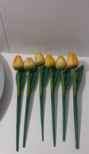 Conjunto de 6 decoração de mesa artesanal flor 8 pol. tulipas amarelas primavera madeira comprar usado  Enviando para Brazil
