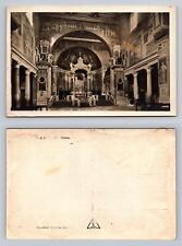 Tarjeta postal de interior de iglesia histórica fotografía vintage años 1910 Italia segunda mano  Embacar hacia Argentina