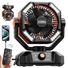 Ventilador de acampamento portátil 20000mAh bateria 8 velocidades com lanterna LED para barraca externa comprar usado  Enviando para Brazil