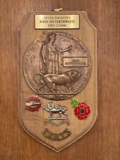 Ww1 memorial plaque for sale  DURSLEY