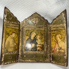 Usado, Tríptico religioso florentino italiano antigo Madonna e criança Pietro Lorenzetti comprar usado  Enviando para Brazil