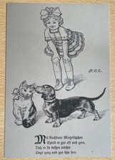 PC moderno Girl and Dachshund Dackel Teckel and Cat PO Engelhard comprar usado  Enviando para Brazil