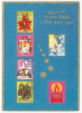 Cartolina natalizia vintage usato  Italia