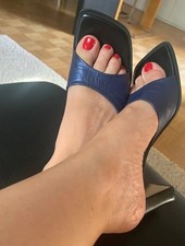 Pantoletten damen blau gebraucht kaufen  Regensburg