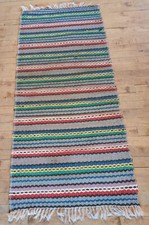 Tapete de pano sueco antigo importado feito à mão plástico corredor (26 x 60 polegadas) comprar usado  Enviando para Brazil