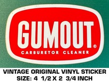 LIMPADOR DE CARBURADOR GUMOUT - ADESIVO DECALQUE DE VINIL ORIGINAL VINTAGE comprar usado  Enviando para Brazil