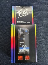 Antigo Philips Flier Receptor FM Micro Tamanho FM Fone de Ouvido Rádio Anos 80 Novo comprar usado  Enviando para Brazil