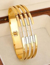 Bracelet doré acier d'occasion  Artix