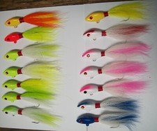 Lot of 14 - 2-1/2 oz Bucktail Jigs - T-6 comprar usado  Enviando para Brazil