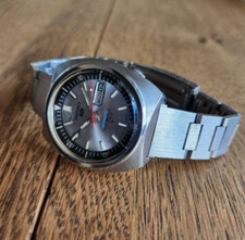 Seiko 6119 5 relógio automático esportivo 1978 logotipo azul claro data do dia vintage usado comprar usado  Enviando para Brazil