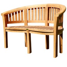 Teak bananenbank 120cm gebraucht kaufen  Versand nach Germany