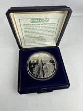 Moeda de prata à prova de futebol 1985 México Copa do Mundo FIFA 1986 US$ 100 certificado de autenticidade comprar usado  Enviando para Brazil
