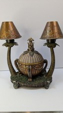 Lâmpada decorativa de palmeira Orion's Tea Candle com caixa e tampa, usado comprar usado  Enviando para Brazil