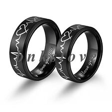 Couple heartbeat ring for sale  USA