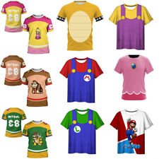Camisetas Super Mario Bros Princesa Pêssego 3D Adulto Infantil Esportes Fitness Top Camisas, usado comprar usado  Enviando para Brazil