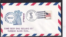 Raketen Space Shuttle Engine 7 Test 72 300 sec Turbine Blade, Chatworth 08.01.81 comprar usado  Enviando para Brazil