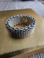 Anel de malha de prata esterlina Tiffany & Co tamanho 6 comprar usado Anel de malha de prata esterlina Tiffany & Co tamanho 6 comprar usado  Enviando para Brazil