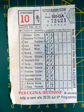 Schedina concorso totocalcio usato Schedina concorso totocalcio usato  Albenga