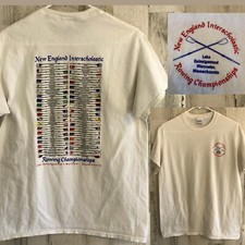 Camiseta branca vintage New England Interscholastic Remo Championships tamanho M GILDAN comprar usado  Enviando para Brazil