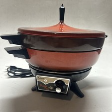 Novo Vintage Oster Imperial Super Pan Fogão Elétrico Vermelho Buffet Servir Aquecedor, usado comprar usado  Enviando para Brazil